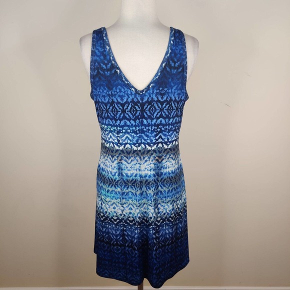 Karen Kane Blue Patterned Dress - Picture 8 of 10